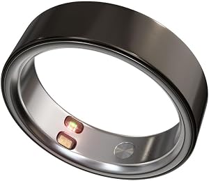 Smart Ring Health Tracker 5ATM Waterproof Sport Ring Exclusive Vibration Alerts Titanium B