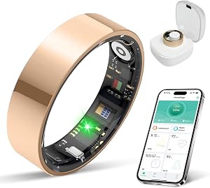 BIEMHA IP68 Waterproof Smart Ring - Fitness & Health Tracker with Sleep/Exercise Monit
