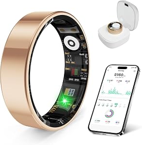 prxxhri Smart Health Ring, Featuring Stress and Sleep Monitoring Functions, Compatible wit