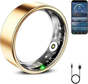 Mirlray Smart Ring for Women & Men, Smart Ring Health Tracker, Blood Oxygen & Hear
